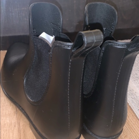 Like New Black Bootie Rain Boots - Picture 2 of 3